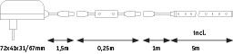 FlexLED LED Strip 3D 5m 10,5W 310lm/m 3000K 12VA - Image 4