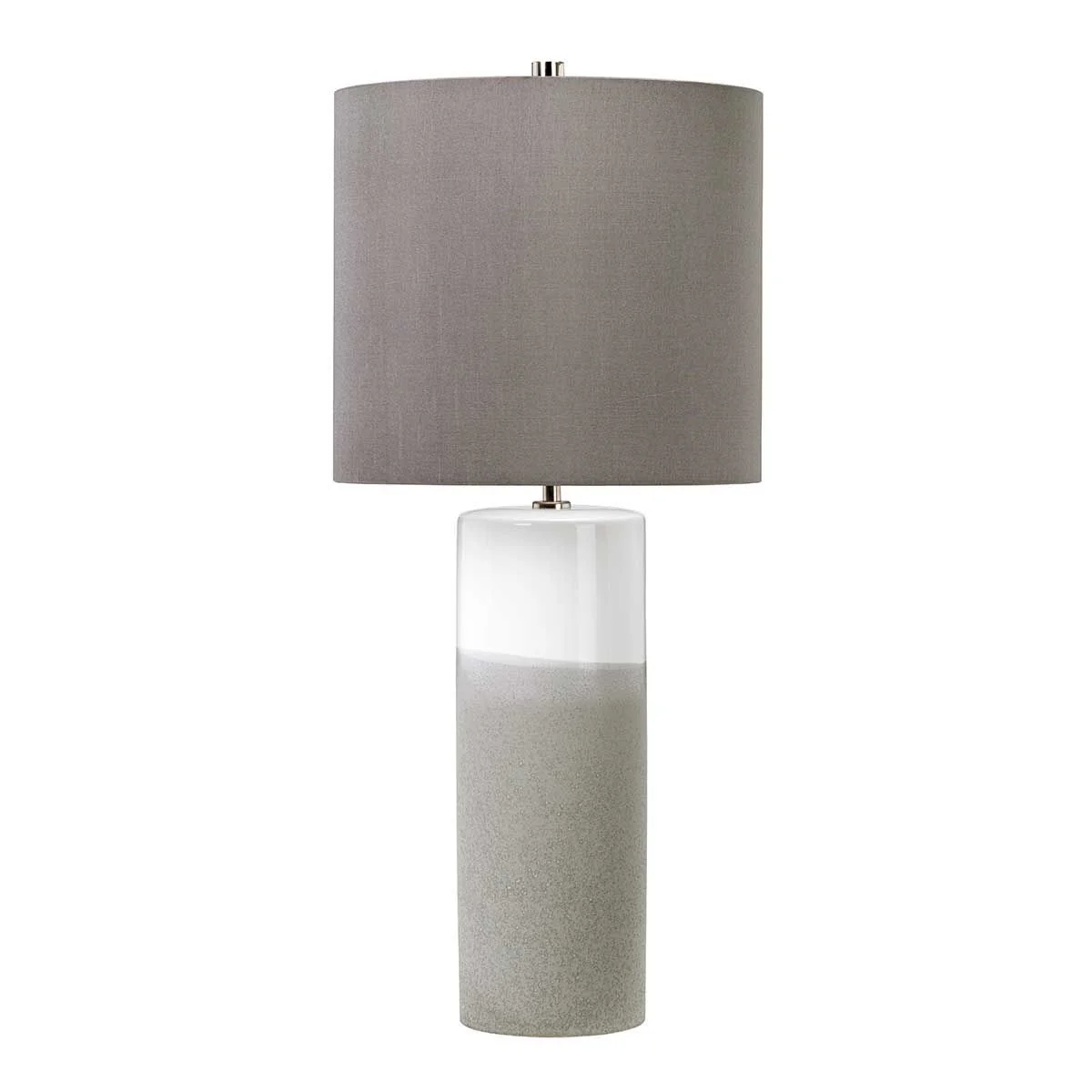 Fulwell 1-flammige Tischlampe - Weiß glänzend und Mattgrau mit dunkelgrauem Schirm - Image 6