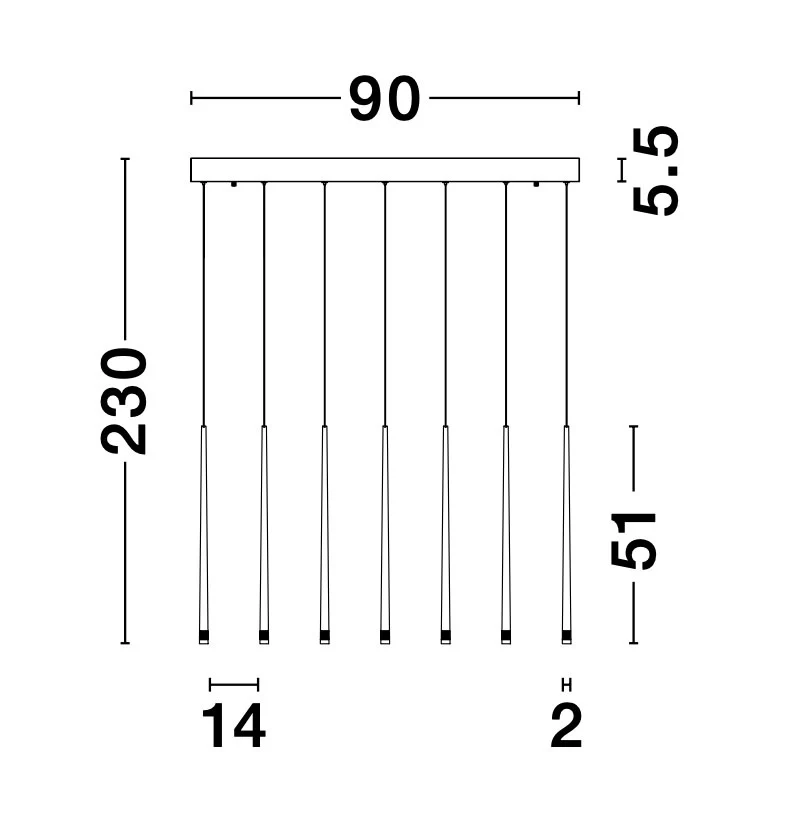 GIONO Pendelleuchte 18 Watt 900 mm 3000 Kelvin - Image 4