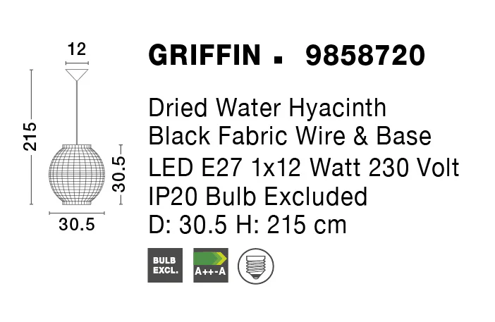 GRIFFIN Pendelleuchte 3050 mm dimmbar - Image 7