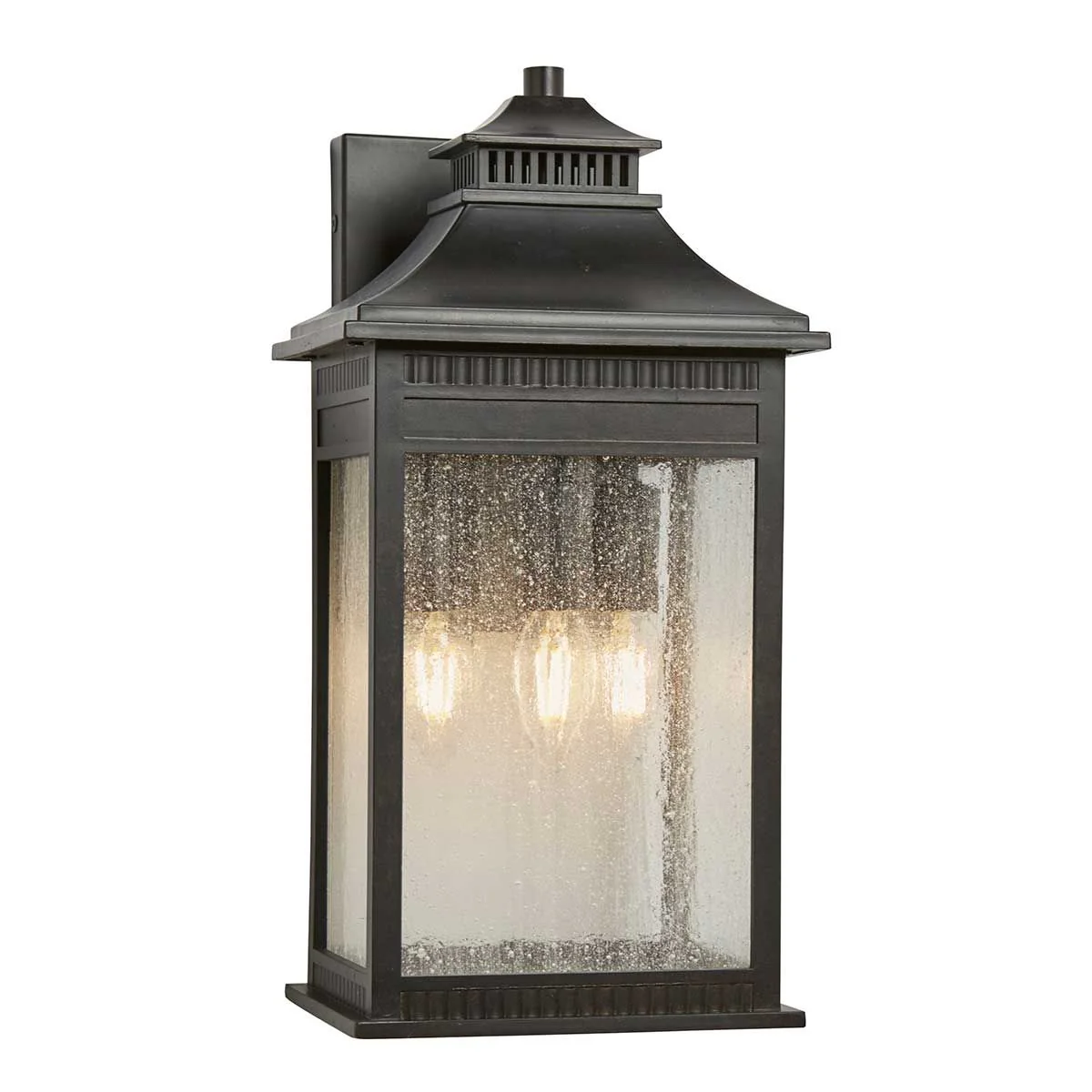 Große Wandlaterne Livingston mit 3 Lichtern, Imperial Bronze
