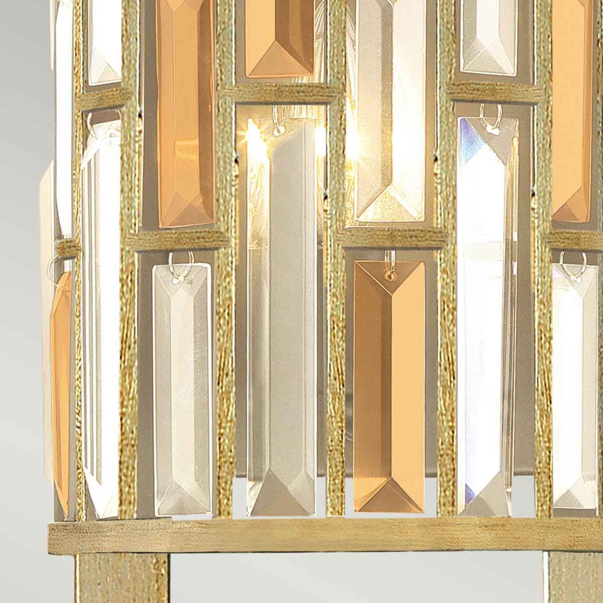 Große Wandleuchte „Gemma“ mit 2 Lichtern, Blattsilber - Image 4