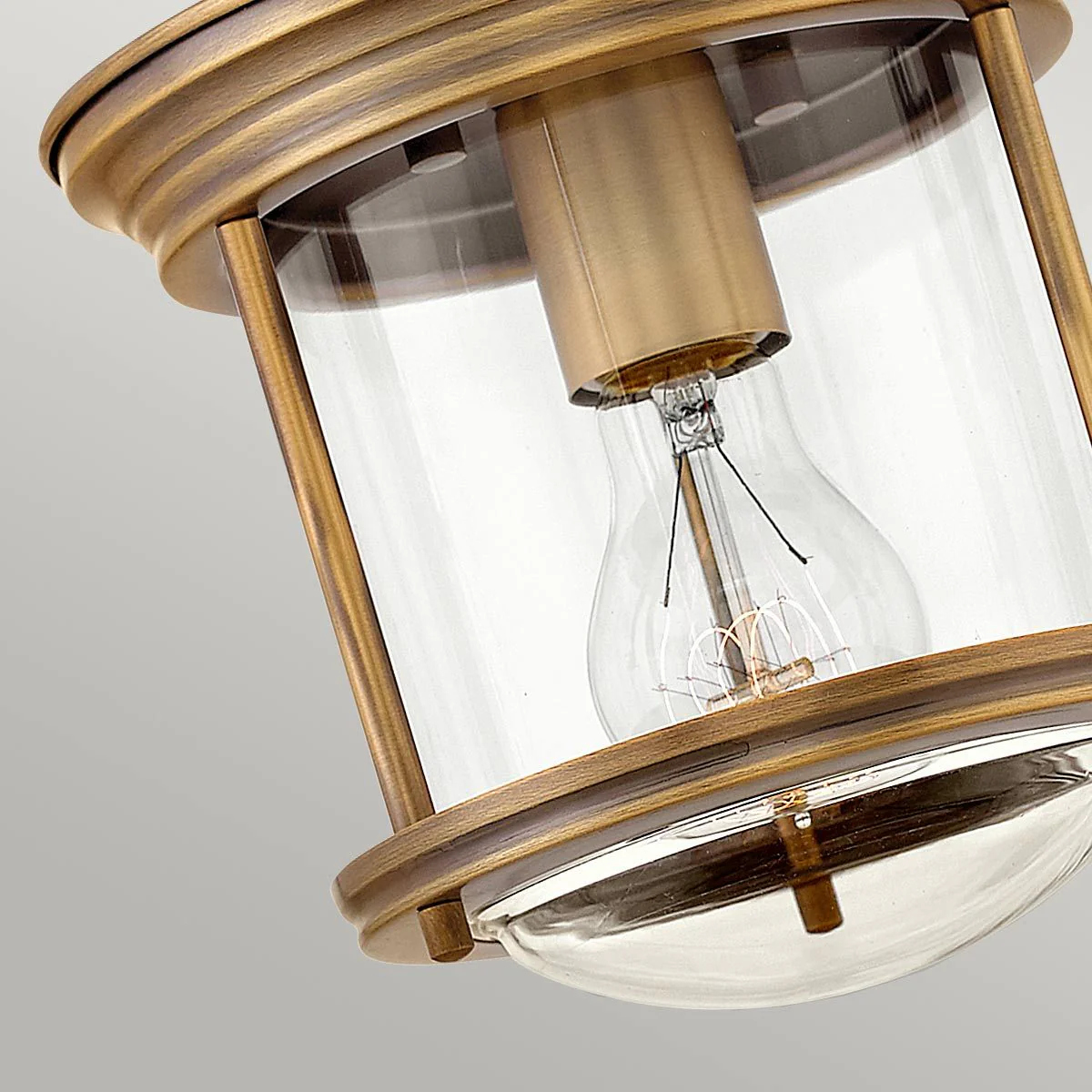 Hadrian Deckenleuchte – Clear Glass / Brushed Bronze - Image 2