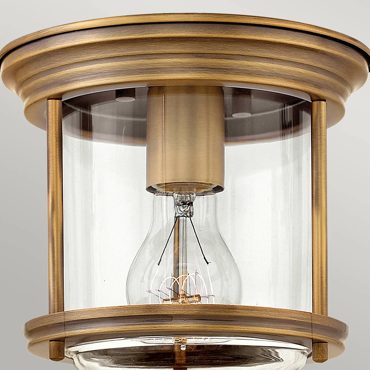 Hadrian Deckenleuchte – Clear Glass / Brushed Bronze - Image 3