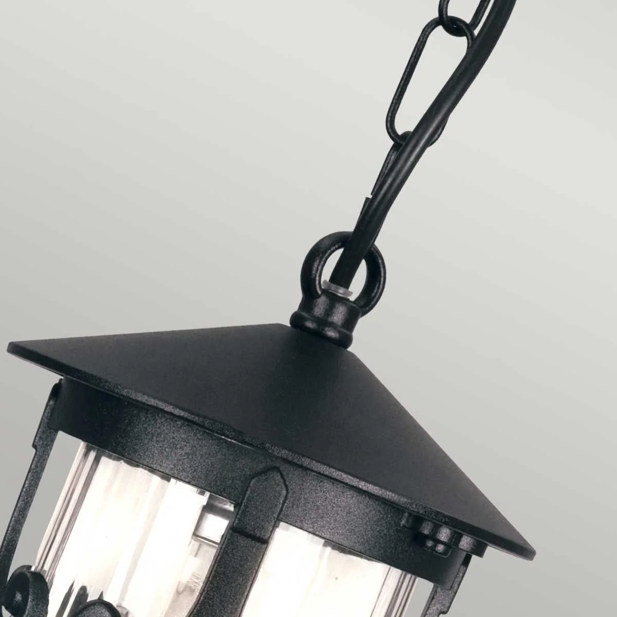 Hereford Veranda-Kettenlaterne mit 1 Licht, Schwarz - Image 3