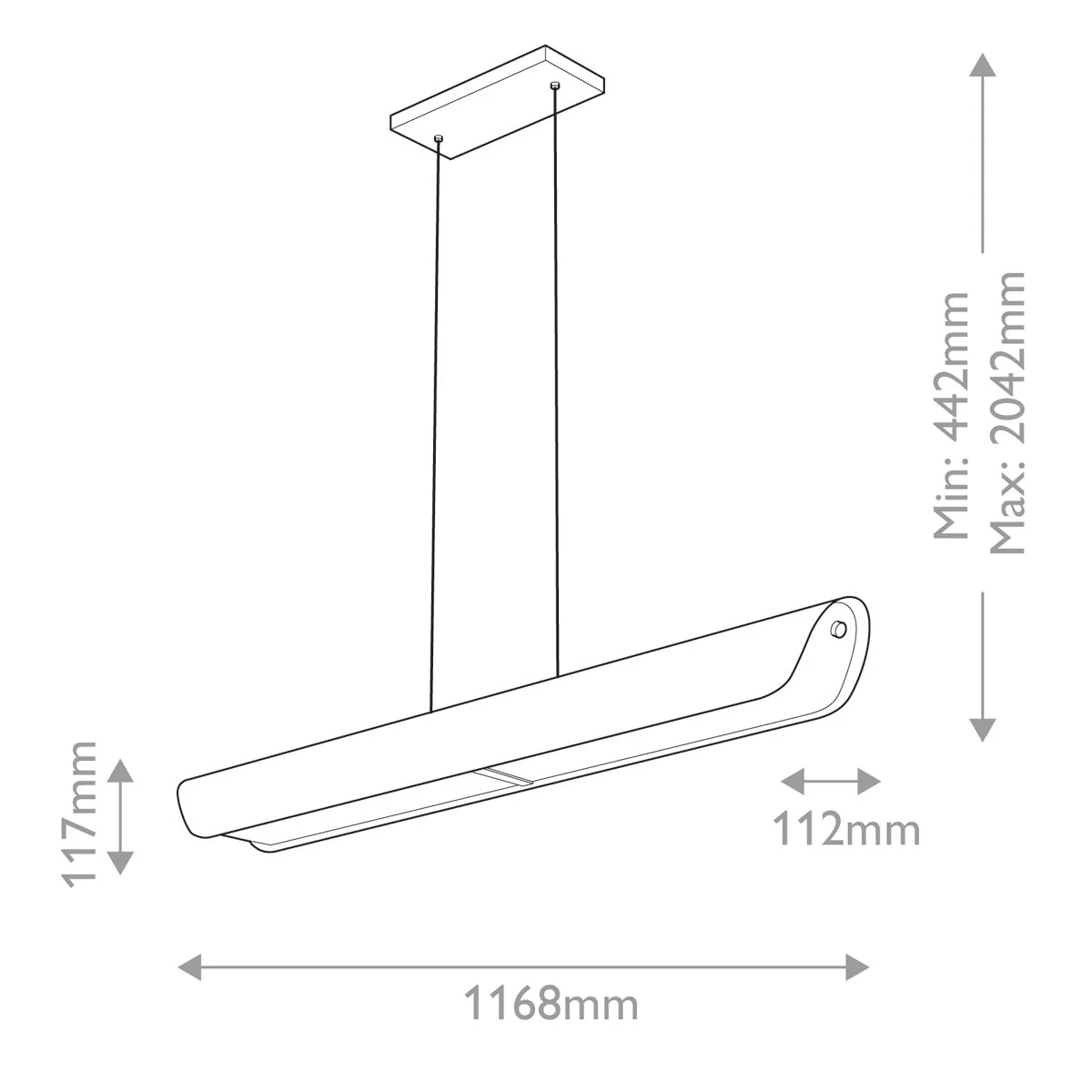 Hinkley Arco Linear LED Pendelleuchte - Schwarz-Oxid - Image 10