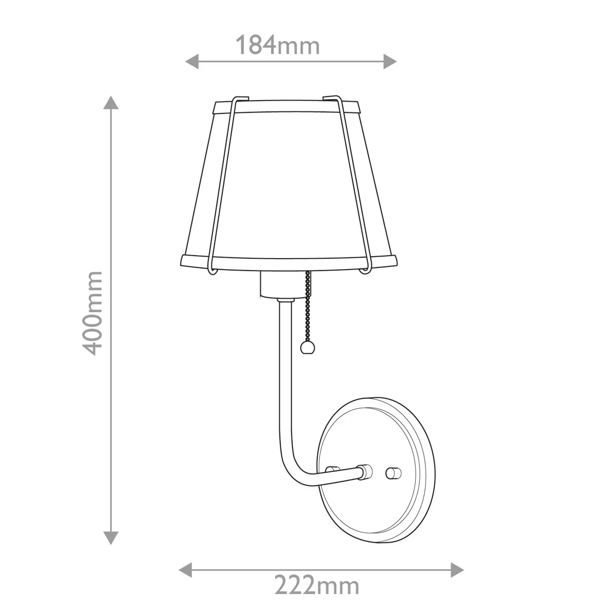 Hinkley Clarke 1 l Wandleuchte mit Zugschalter - - Image 9