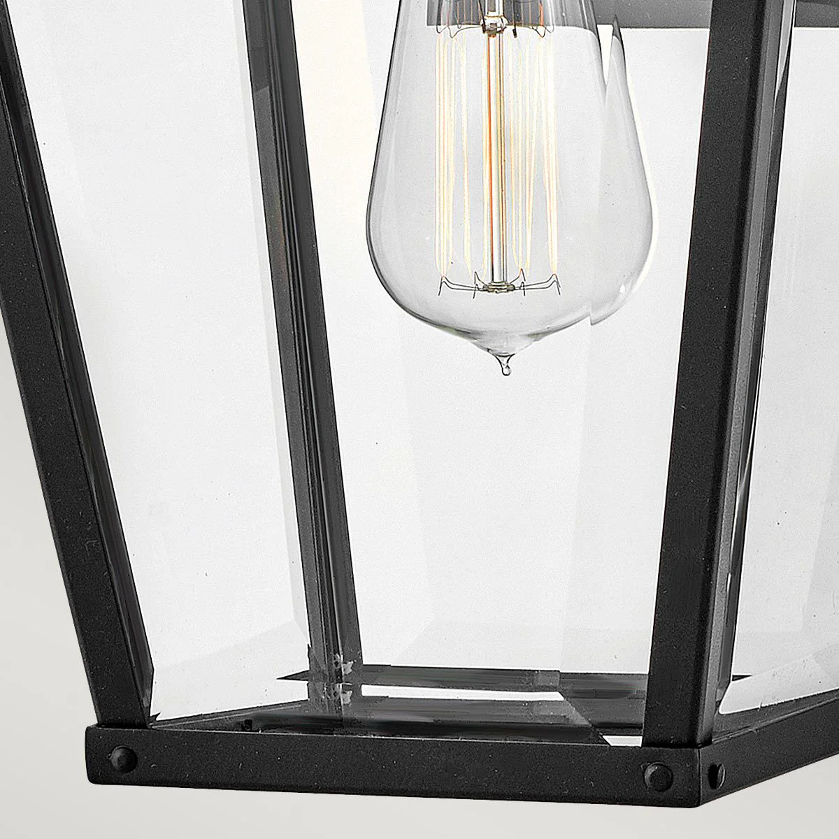 Hinkley Dawson 1 lt Outdoor Medium Wall Lantern - Black with Burnished Bronze accent - Image 2