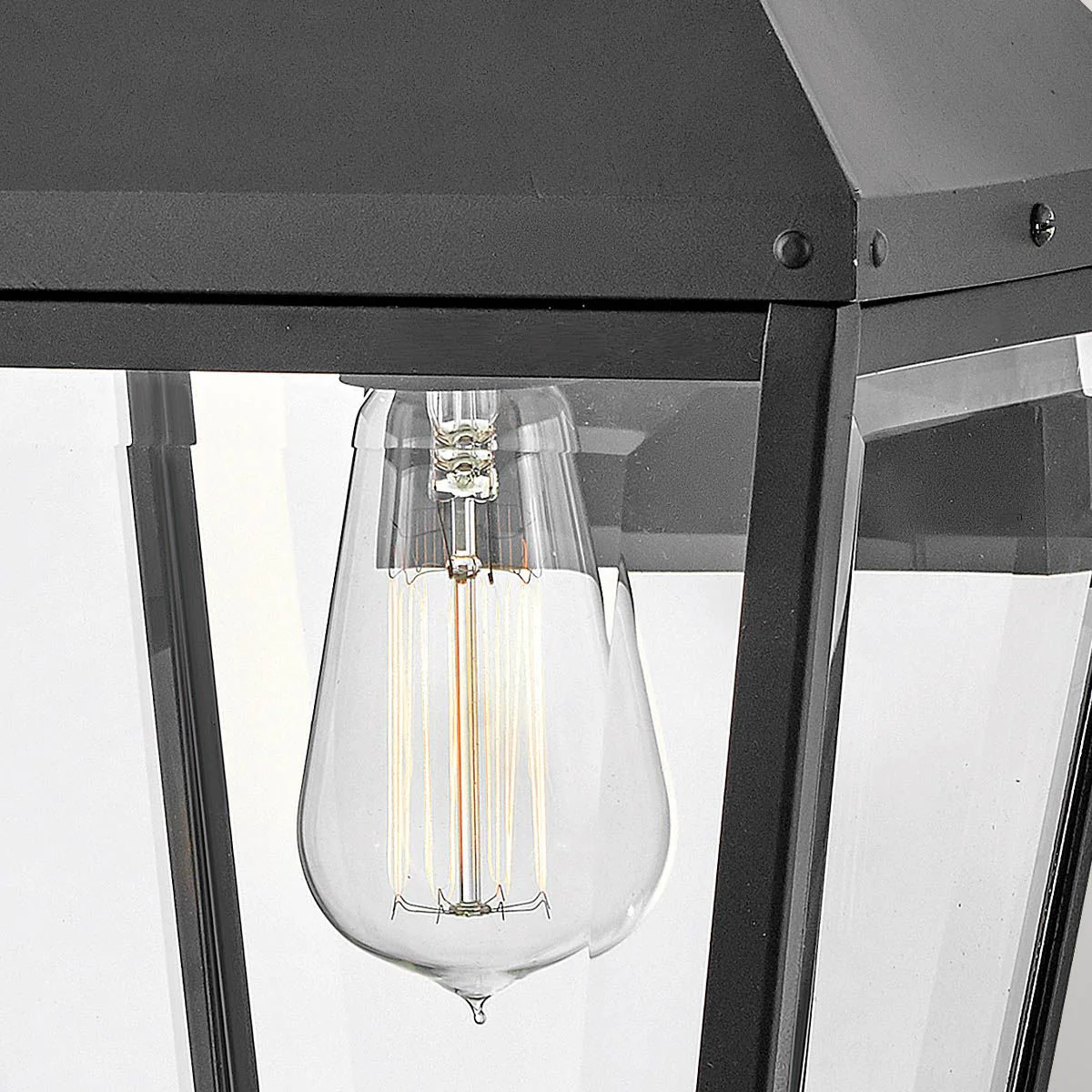 Hinkley Dawson 1 lt Outdoor Medium Wall Lantern - Black with Burnished Bronze accent - Image 3