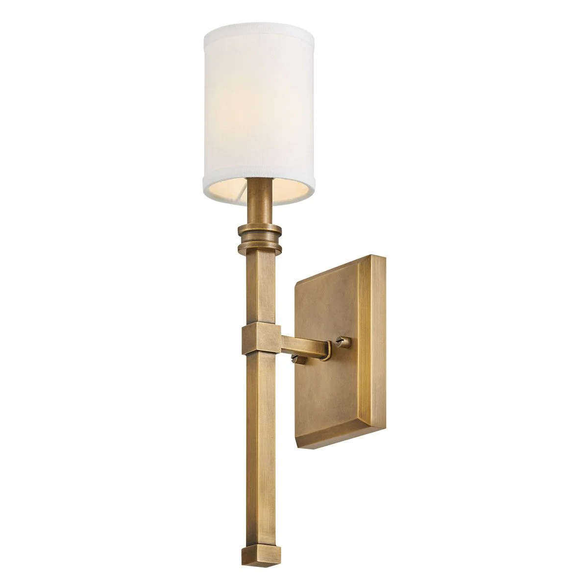 Hinkley Moore 1 l Wandleuchte – Traditionelles Messing mit elfenbeinfarbenem Leinenschirm - Image 5