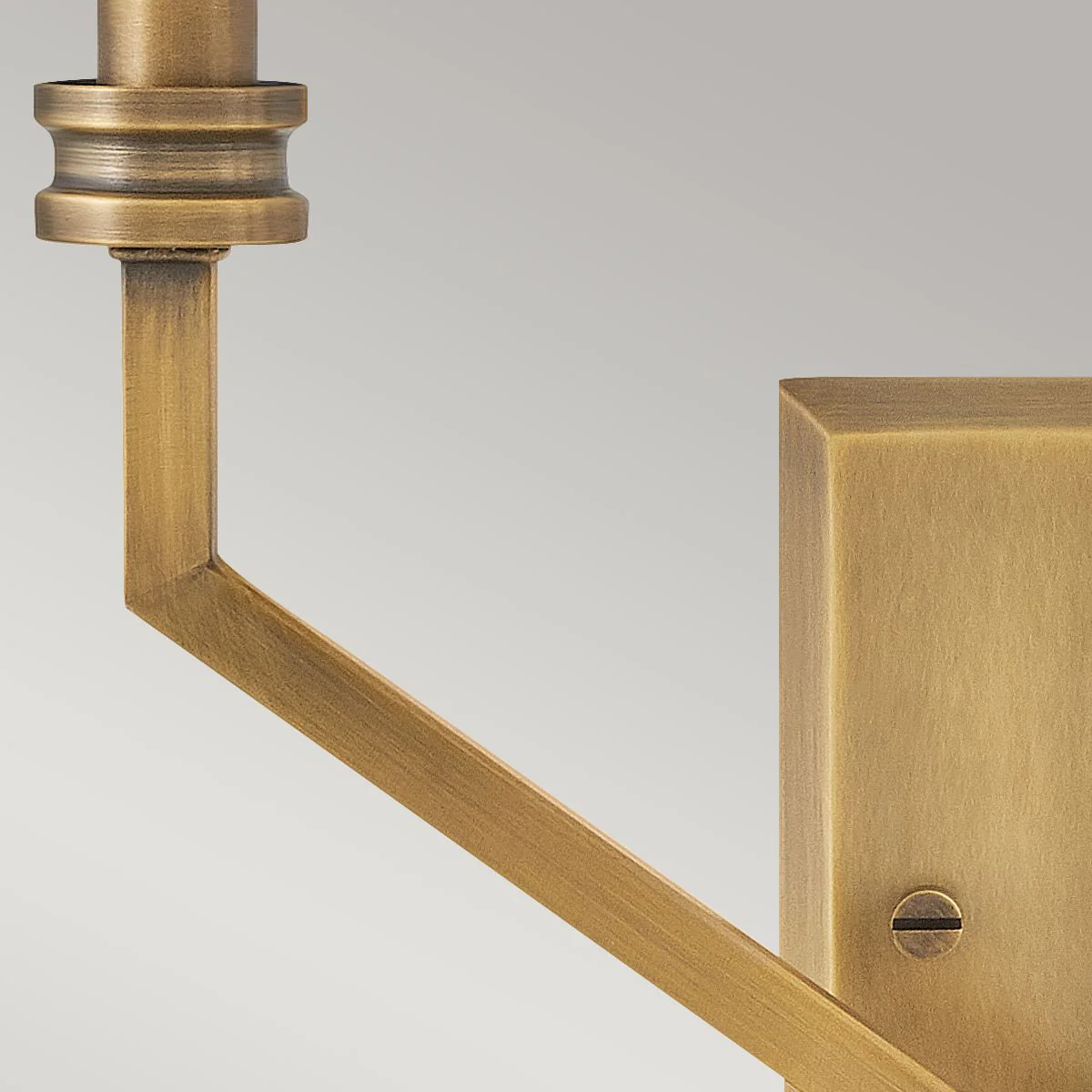 Hinkley Moore, große Wandleuchte, 3 l, traditionelles Messing mit elfenbeinfarbenem Leinenschirm - Image 5