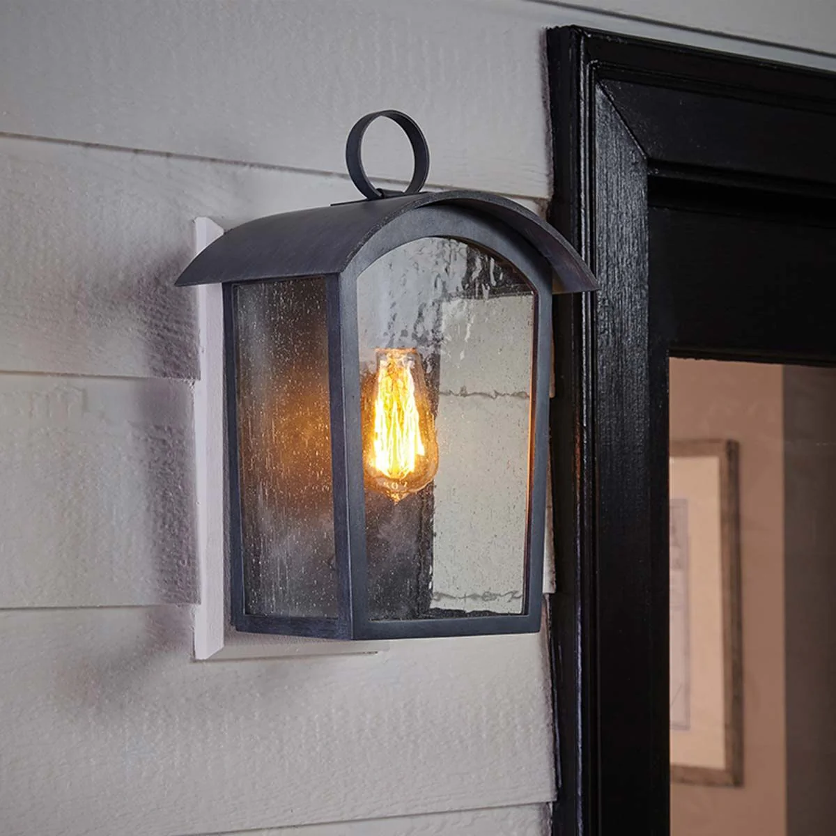 Hodges 1-flammige große Wandlaterne - Ascheschwarz - Image 2