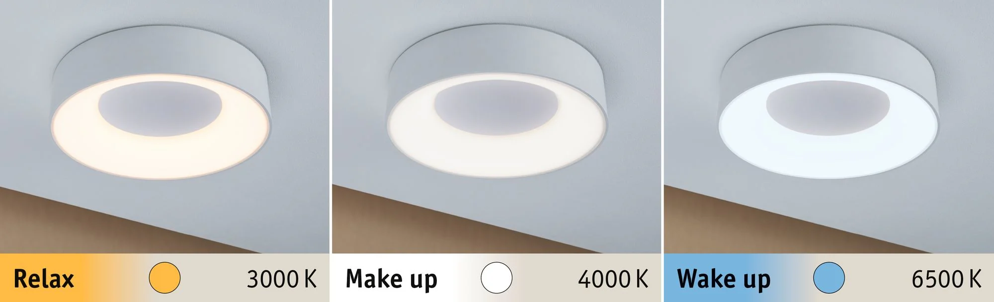 HomeSpa LED Deckenleuchte Casca Weiß 16W WhiteSwitch 3.000K Deckenlampe - Image 2