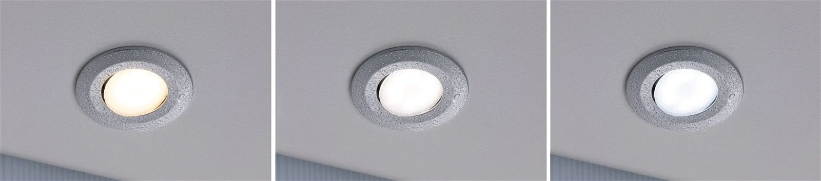 HomeSpa LED Einbauleuchte Calla 3er-Set schwenkbar IP65 rund 90mm 30° 3x5W 3x430lm 230V White Switch Chrom matt Deckeneinbauleuchte - Image 3
