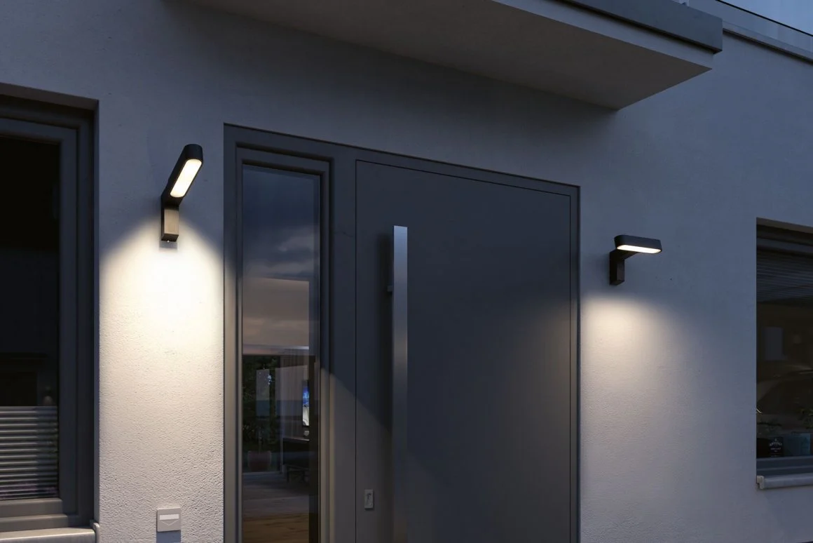 House LED Außenwandleuchte Ito Bewegungsmelder Horizontale Ausrichtung IP44 227x159mm 3000K 6W 450lm 230V 65° Anthrazit Metall/Kunststoff - Image 5