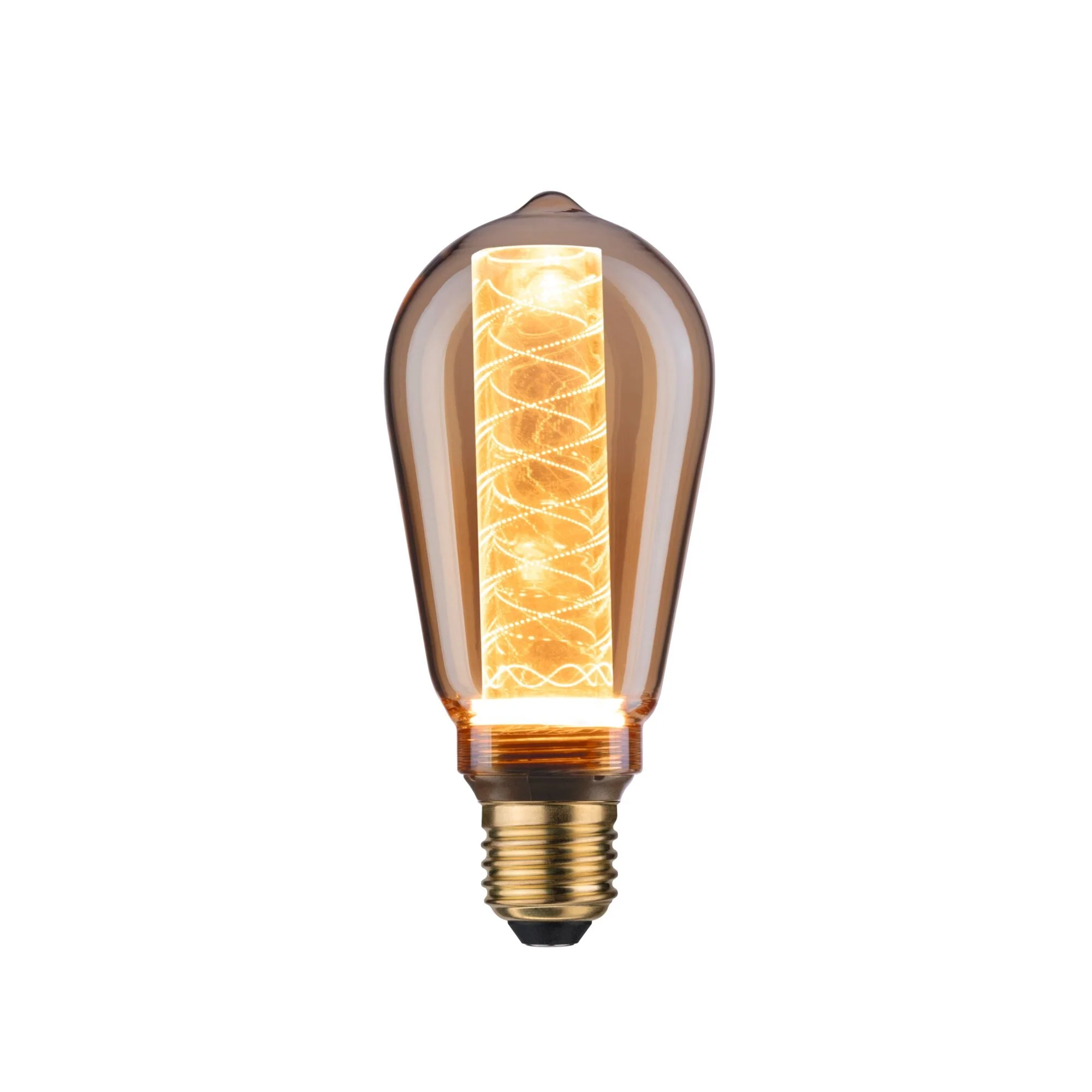 Inner Glow Edition LED Kolben Innenkolben Spiralmuster E27 230V 230lm 4W 1800K Gold