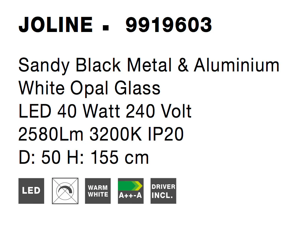 JOLINE Pendelleuchte 35 Watt 500 mm 3200 Kelvin - Image 7