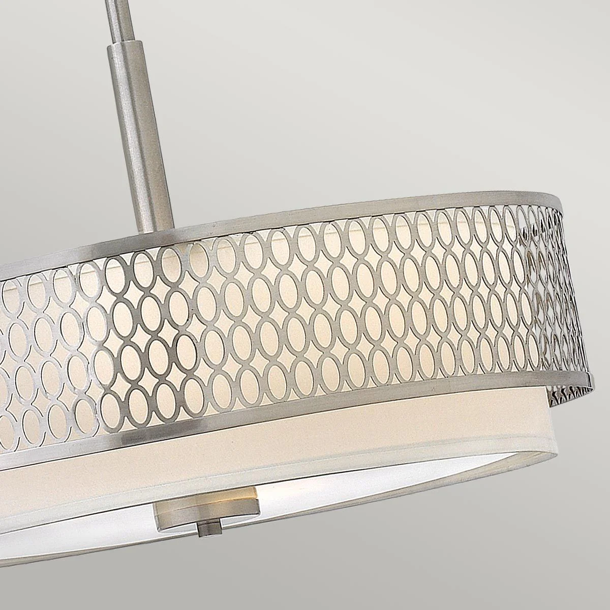 Jules 3-flammige Pendelleuchte / Halbeinbauleuchte - Gebürstetes Nickel - Image 3