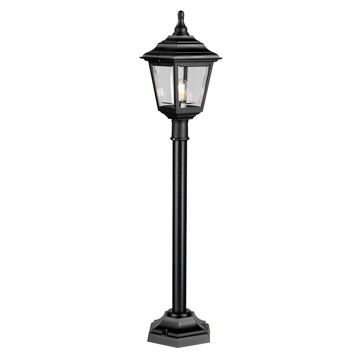 Kerry Säulenlaterne mit 1 Licht, Schwarz