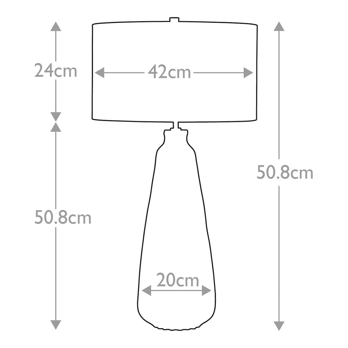 Kew 1-flammige Tischlampe - Salbeigrün mit weißem Schirm - Image 7