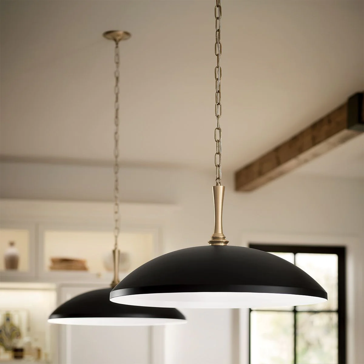 Kichler Delarosa 1 lt Deckenpendelleuchte – Schwarz und Champagnerbronze - Image 10