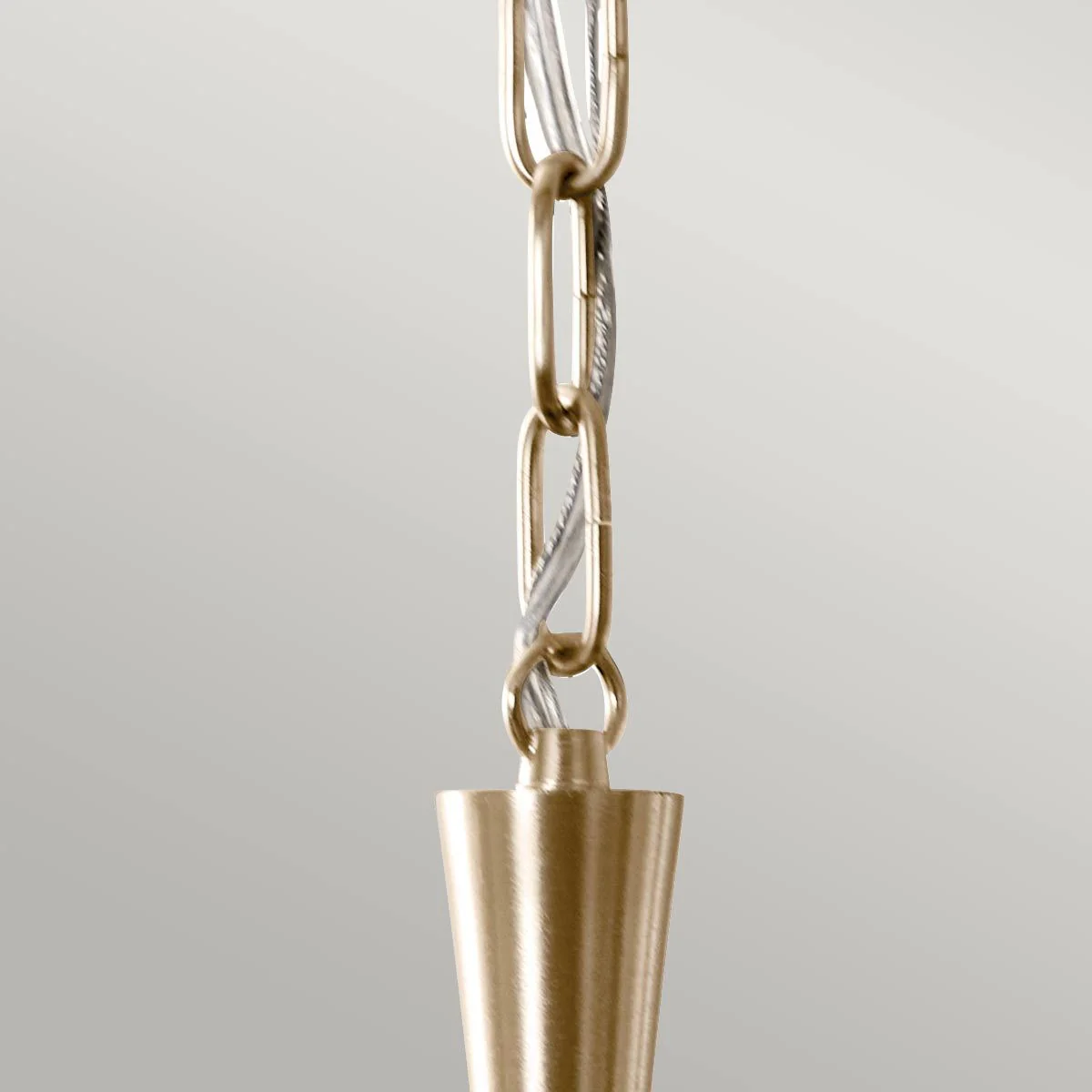 Kichler Delarosa 1 lt Deckenpendelleuchte – Schwarz und Champagnerbronze - Image 4