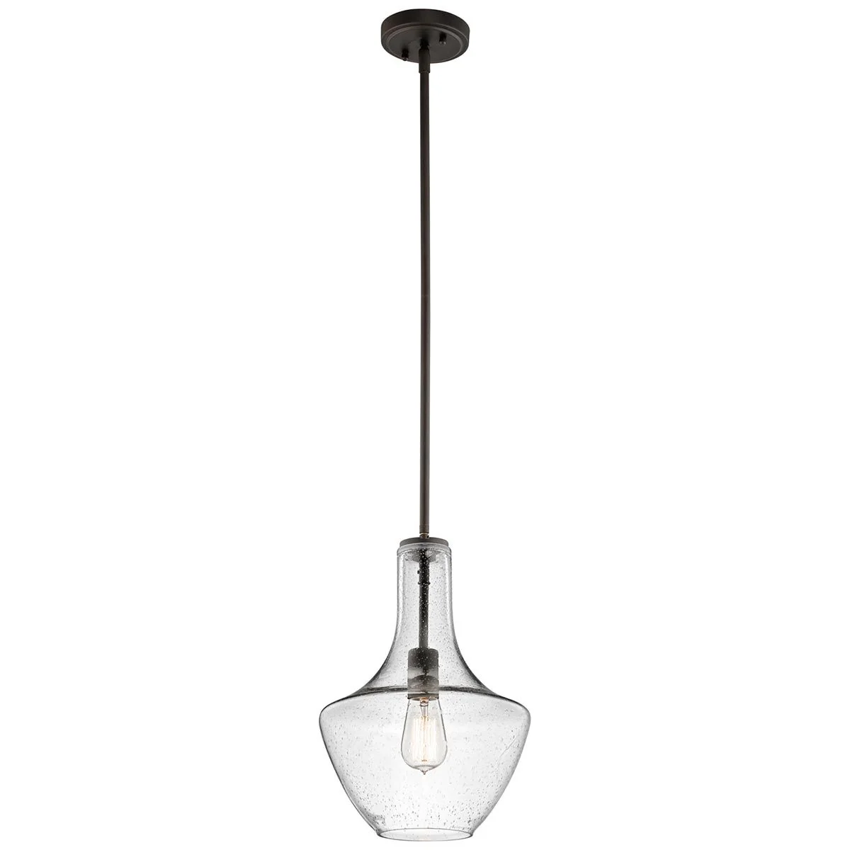 Kleine 1-flammige Pendelleuchte Everly - Olde Bronze