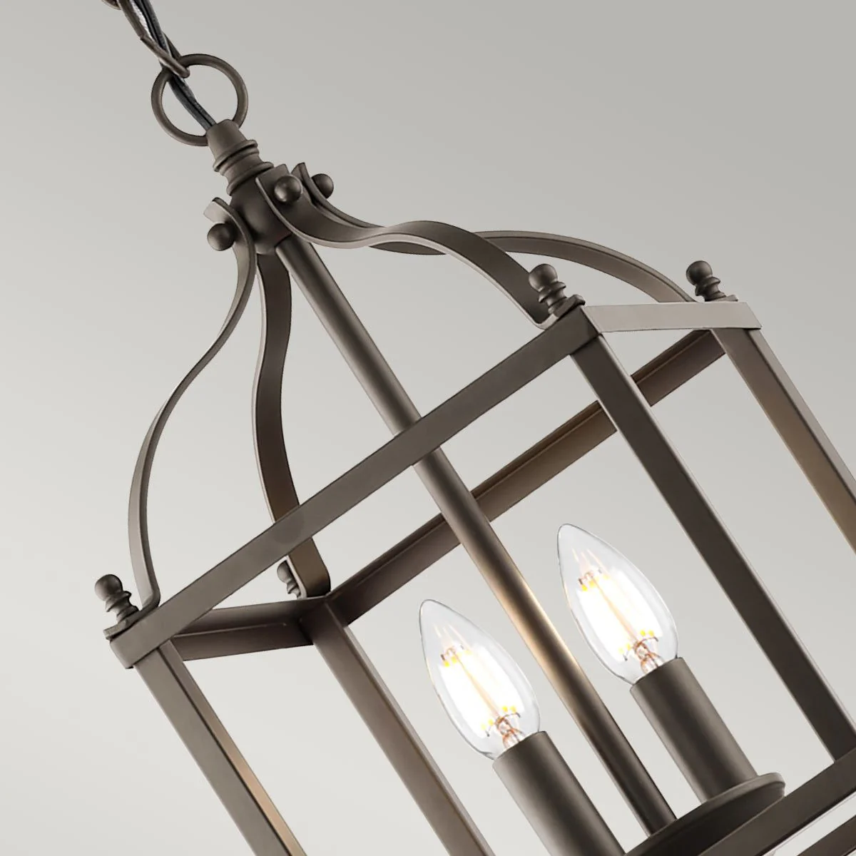 Kleine 2-flammige Pendelleuchte Larkin - Alte Bronze - Image 4
