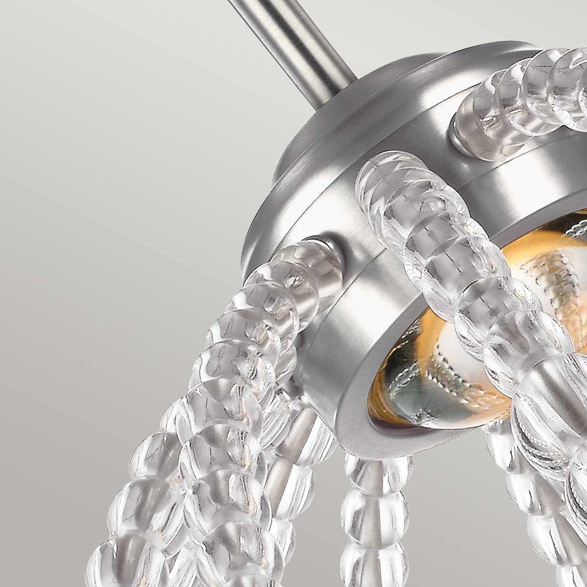 Kleine LED-Pendelleuchte Oberlin - Satiniertes Nickel - Image 2