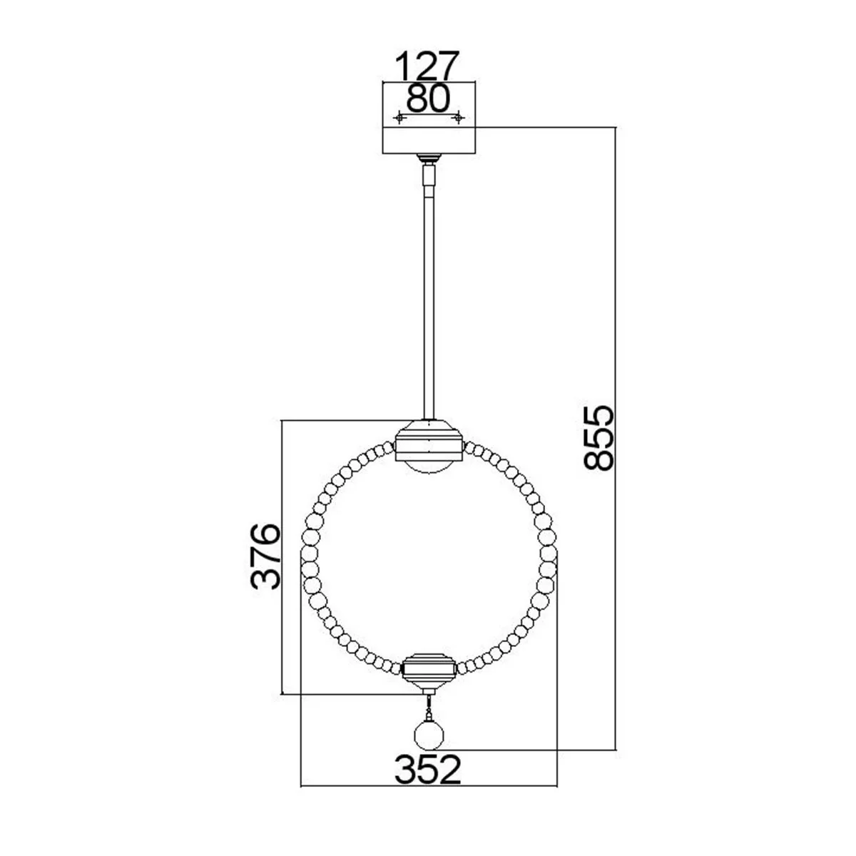 Kleine LED-Pendelleuchte Oberlin - Satiniertes Nickel - Image 5