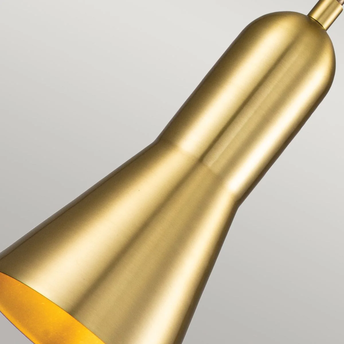 Kleine Pendelleuchte Etoile 1lt - Gealtertes Messing und Blattgold - Image 3