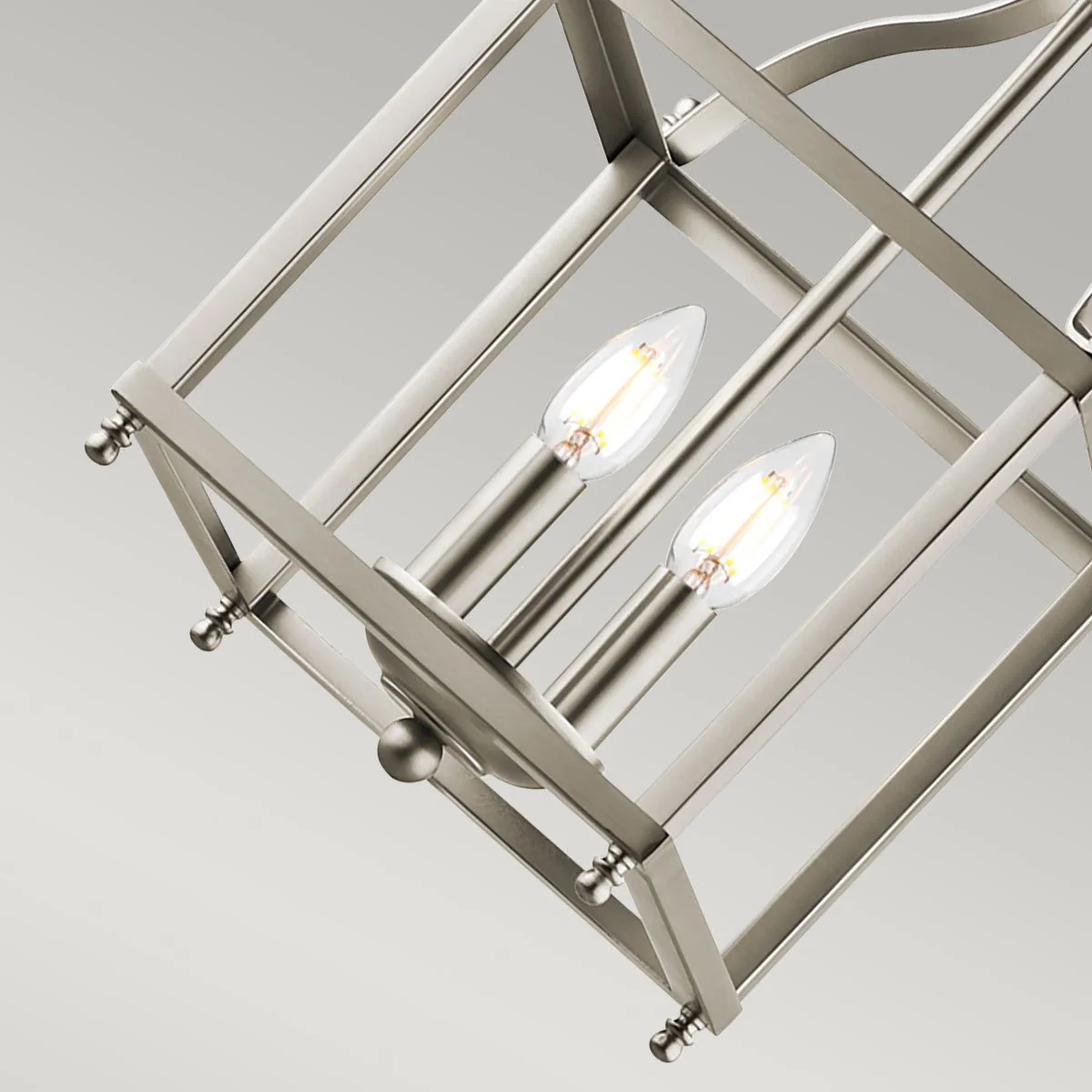 Kleine Pendelleuchte Larkin mit 2 Lichtern, gebürstetes Nickel - Image 3