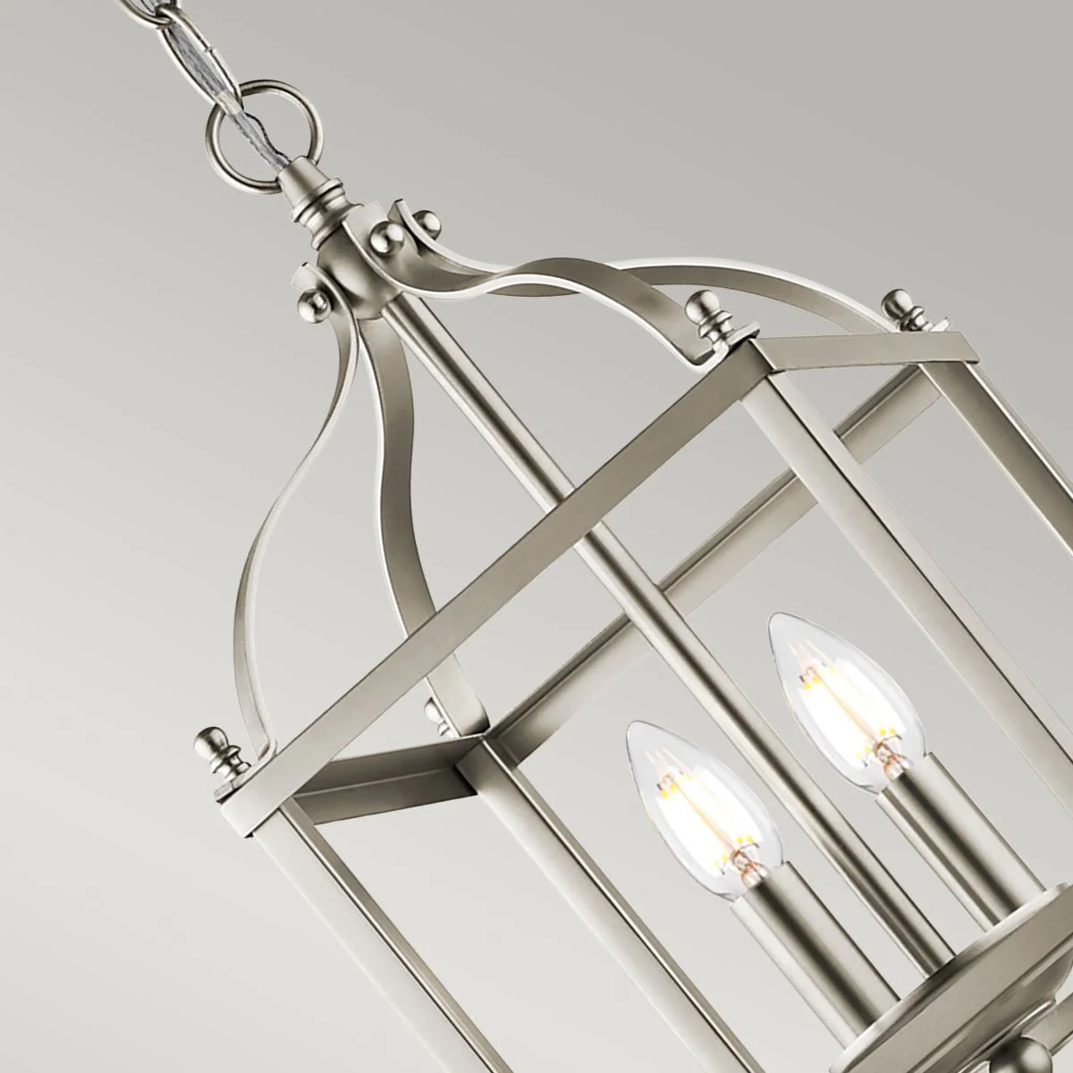 Kleine Pendelleuchte Larkin mit 2 Lichtern, gebürstetes Nickel - Image 5