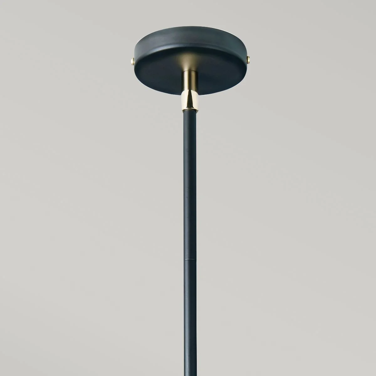 Kronleuchter Balance 5-flammig, Schwarz/poliertes Nickel, weißer Schirm - Image 4