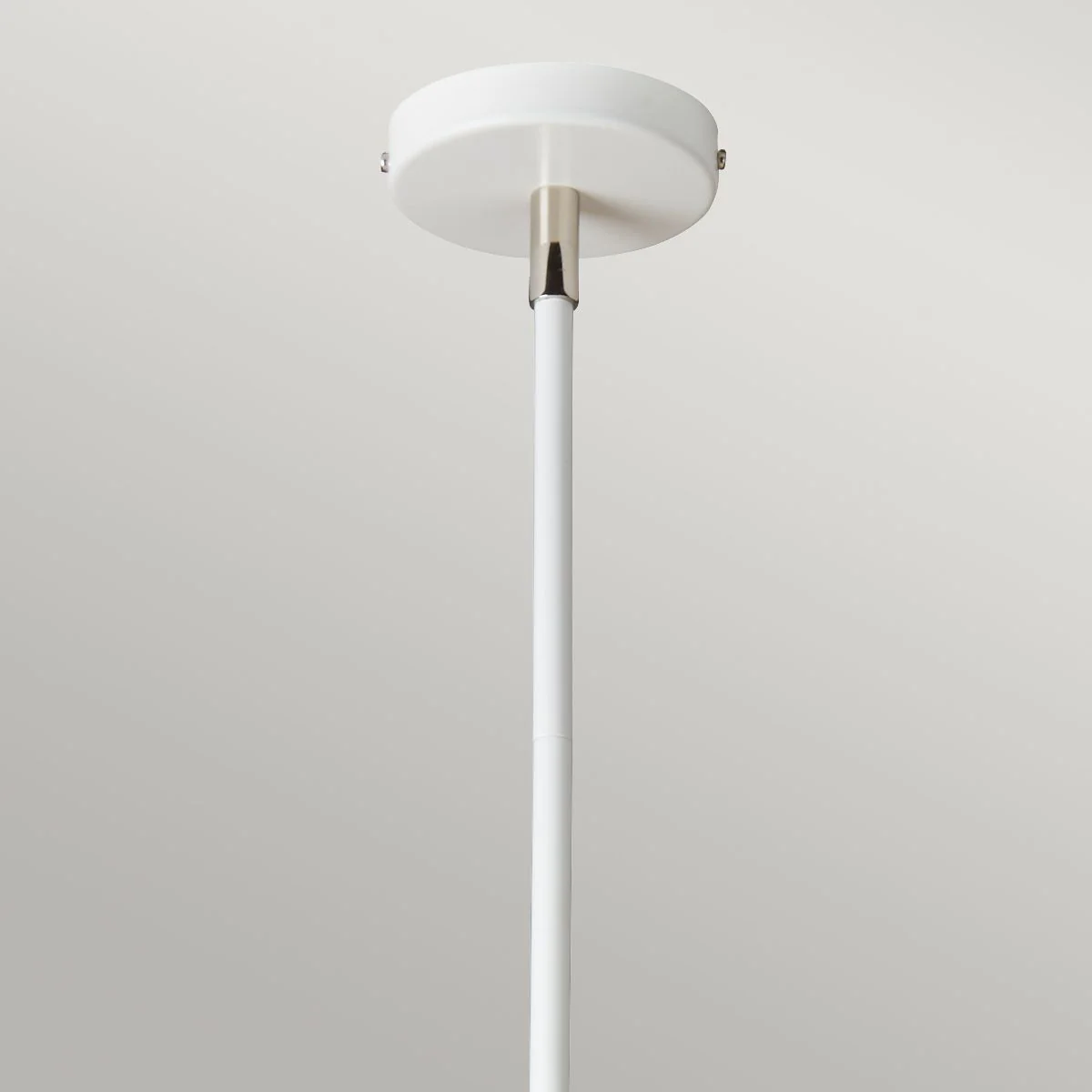 Kronleuchter Balance, 5 Lichter, Weiß/Poliertes Nickel, mit weißem Schirm - Image 4