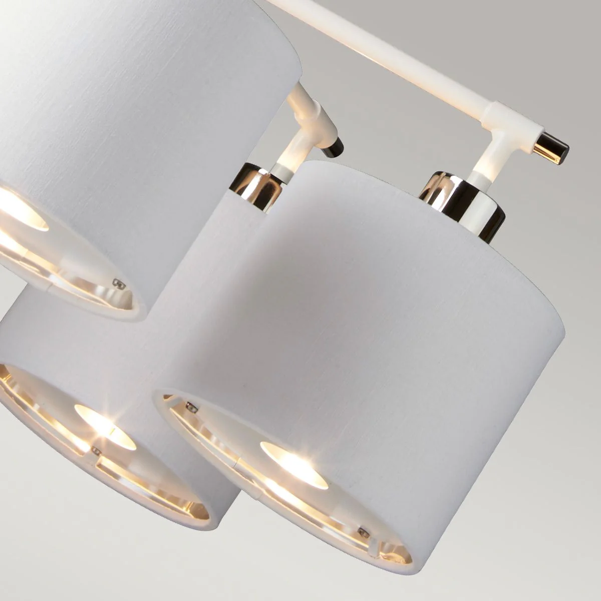 Kronleuchter Balance, 5 Lichter, Weiß/Poliertes Nickel, mit weißem Schirm - Image 5