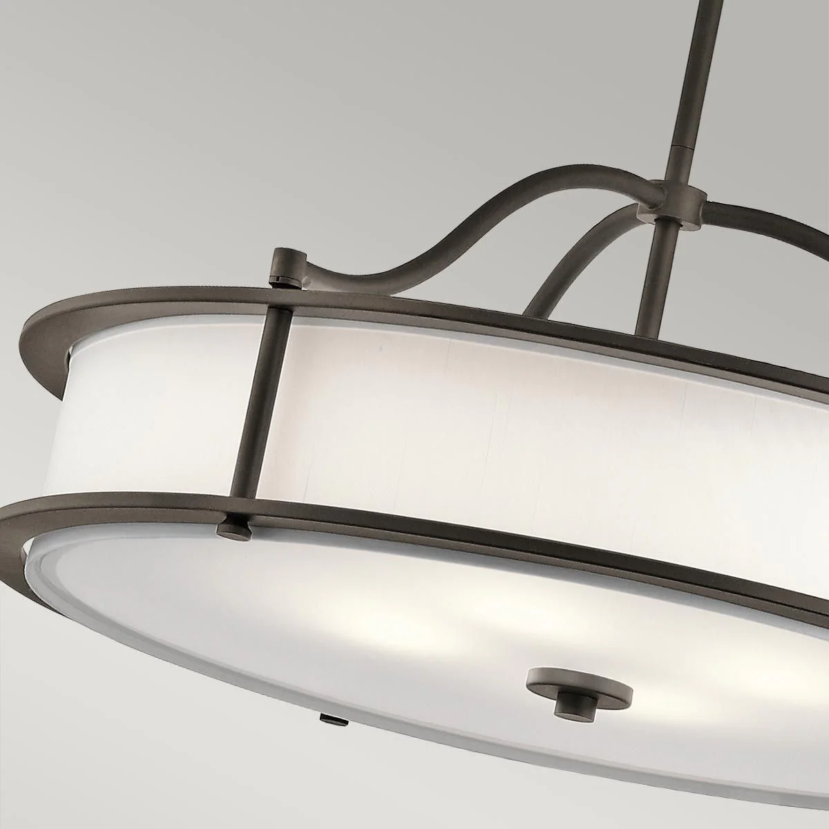Kronleuchter Emory, 4 Lichter, halbbündig, alte Bronze - Image 3