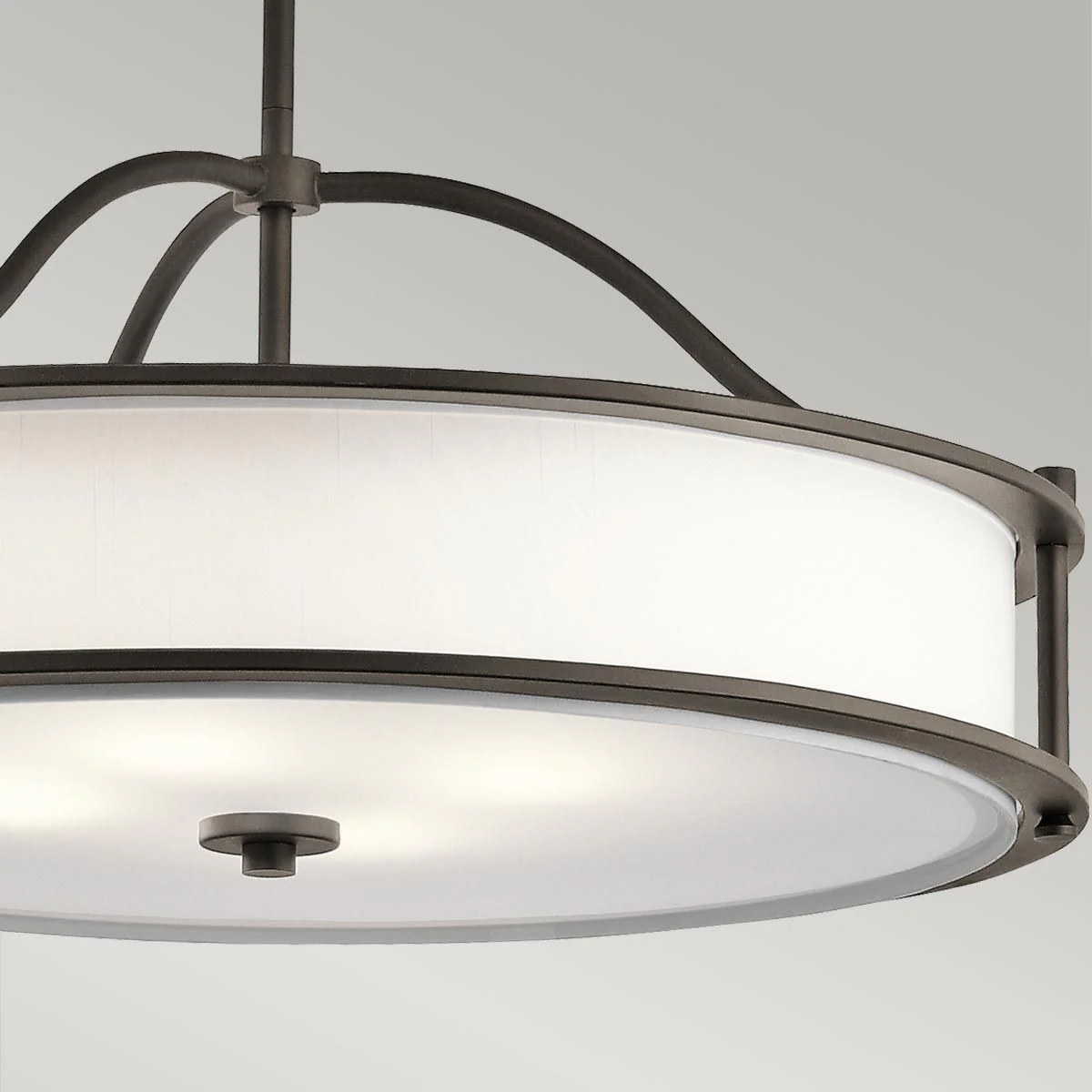 Kronleuchter Emory, 4 Lichter, halbbündig, alte Bronze - Image 5