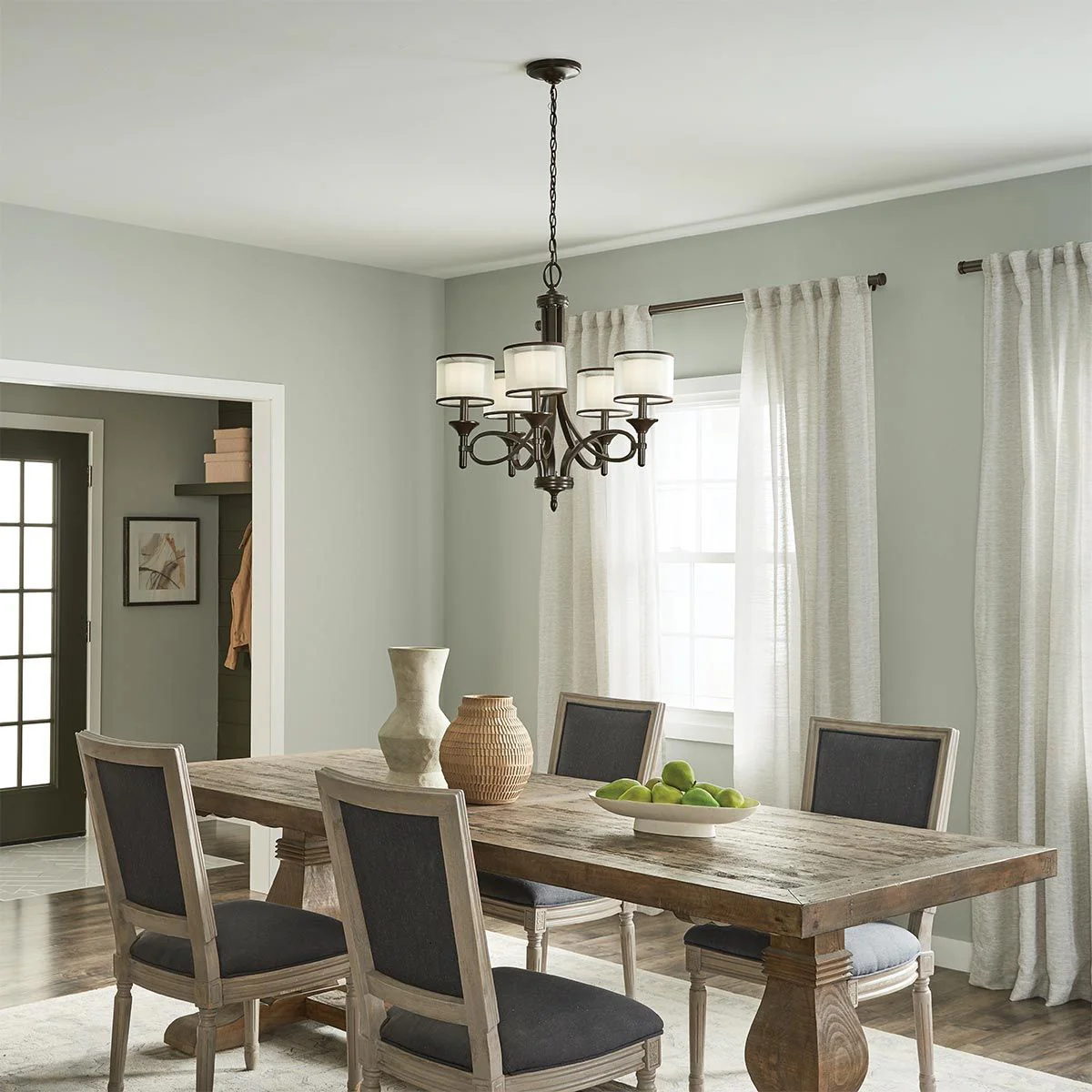 Kronleuchter Lacey mit 5 Lichtern, Mission Bronze - Image 3