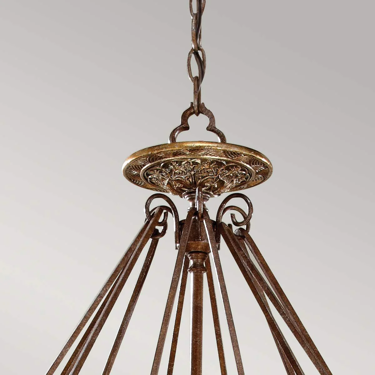 Kronleuchter Marcella mit 4 Lichtern – Britische Bronze/Oxidierte Bronze - Image 3
