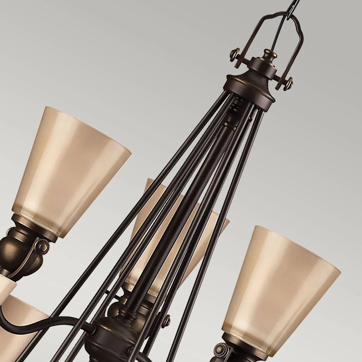 Kronleuchter Mayflower 9-flammig - Alte Bronze - Image 4
