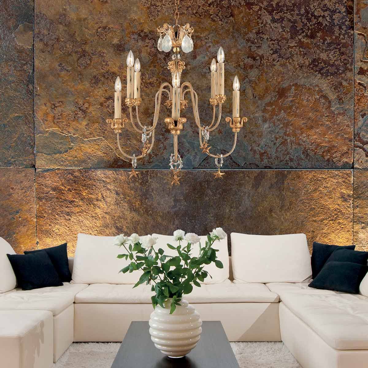 Kronleuchter Mignon 8-flammig - Gold und Silber - Image 2