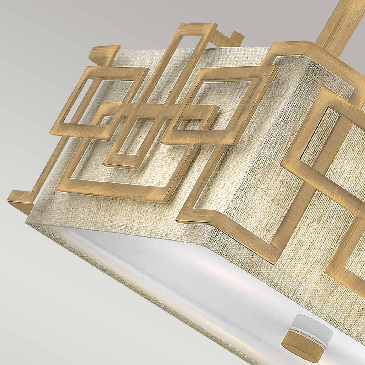 Lanza 3-flammige Halbdeckenleuchte - Gebürstete Bronze - Image 3
