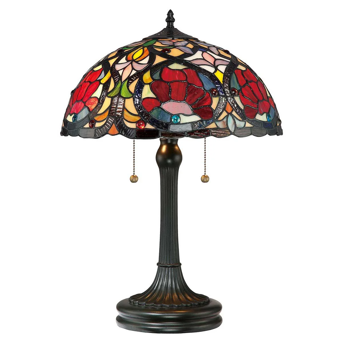 Larissa 2-flammige Tischlampe - Vintage Bronze