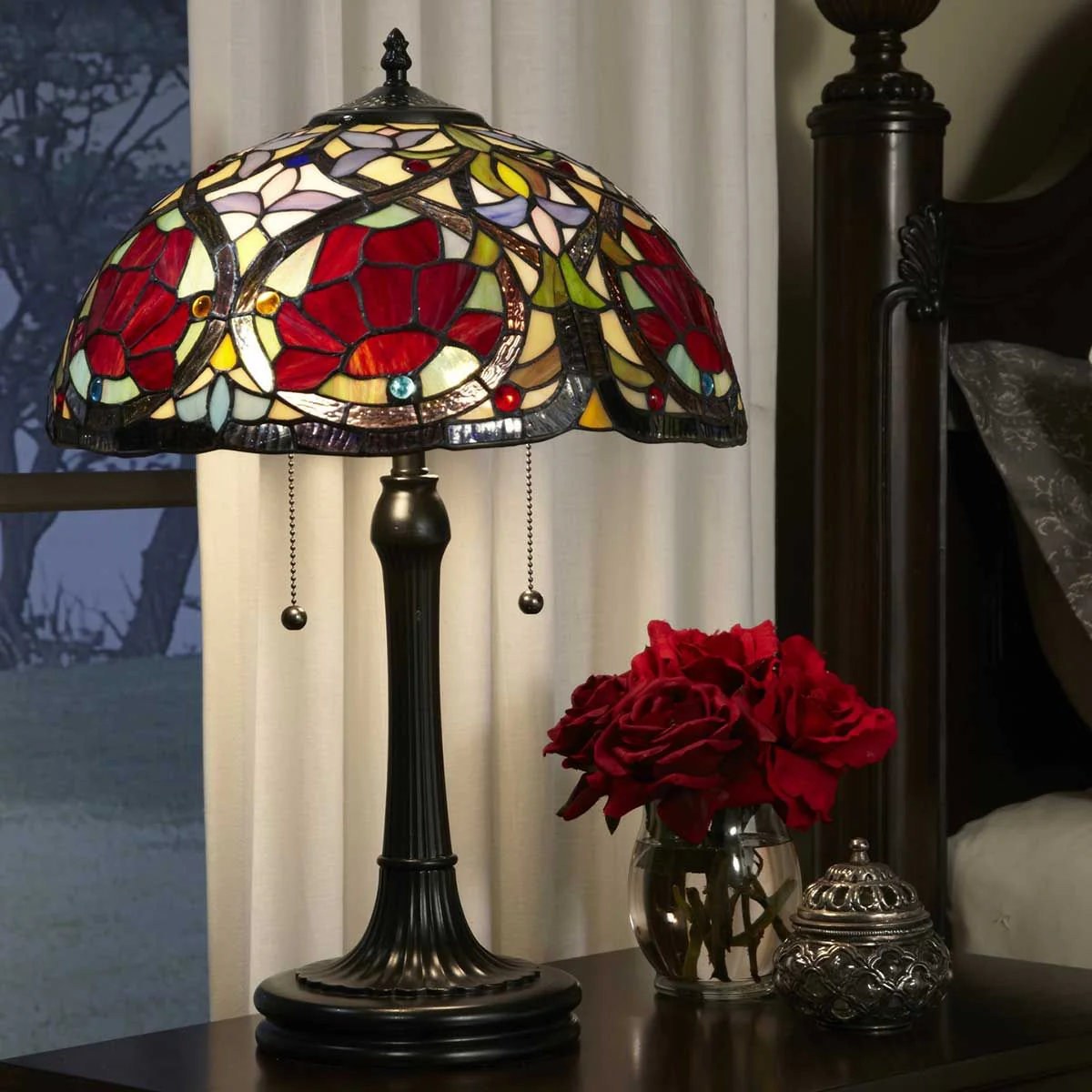 Larissa 2-flammige Tischlampe - Vintage Bronze - Image 2