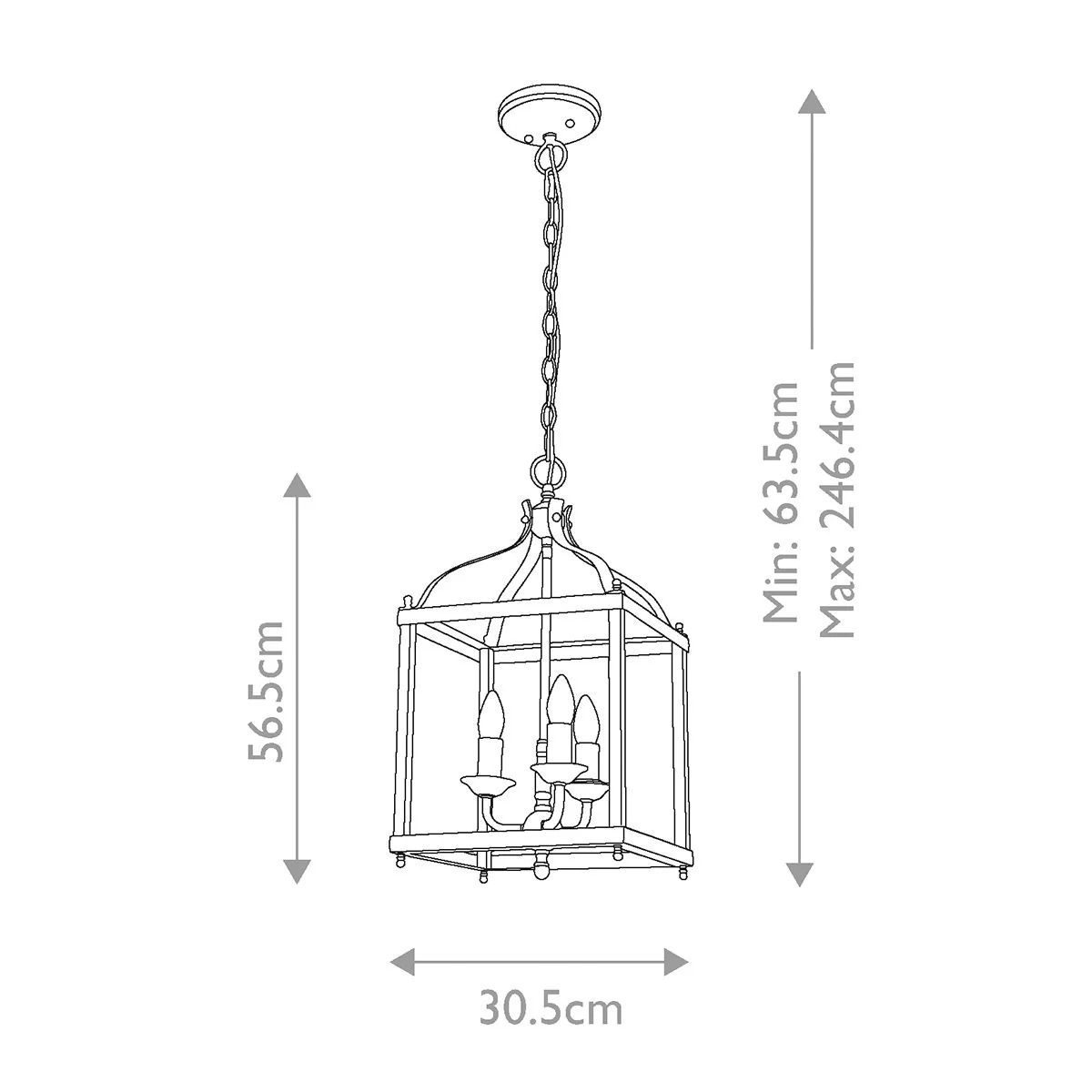 Larkin Pendelleuchte, 3-flammig, mittelgroß, gebürstetes Nickel - Image 9