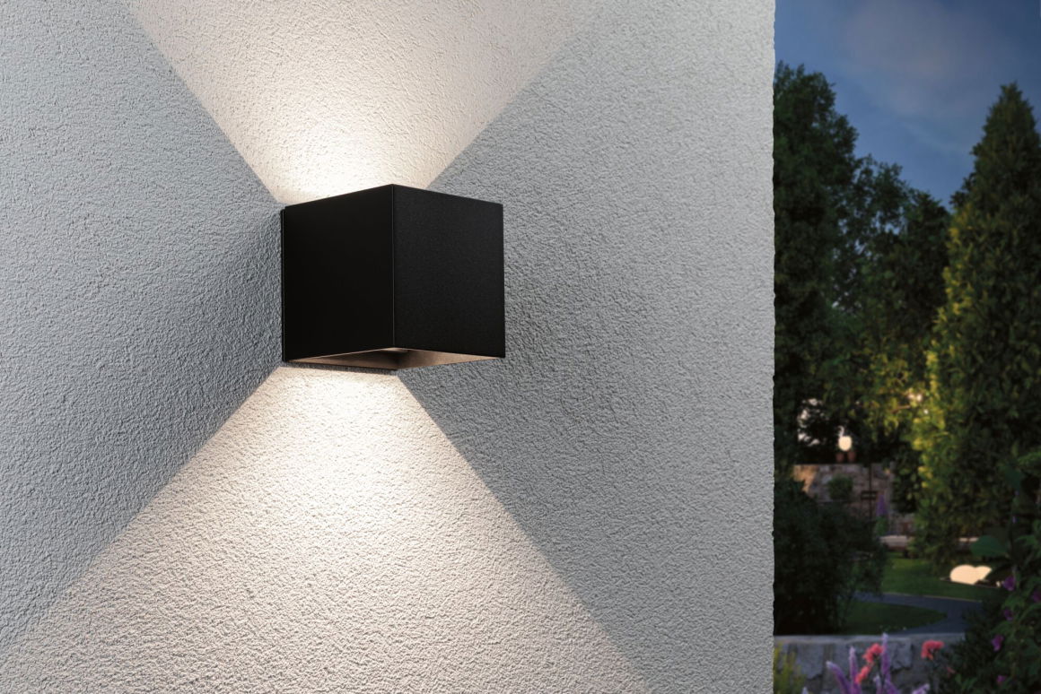 LED Akkuwandleuchte Nyara  IP44 3000K 100x100mm 2x1W / 1W Schwarz oder Weiß - Image 6