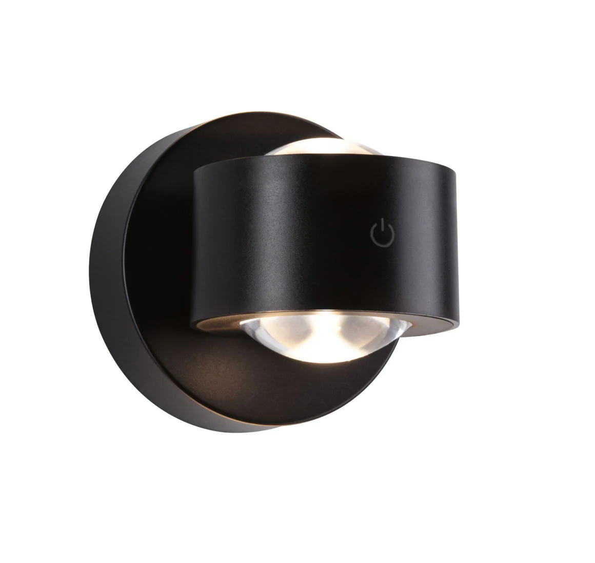 LED Akkuwandleuchte Zorik IP44 dimmbar 2700K 100mm 2x1,1W Schwarz - Image 2