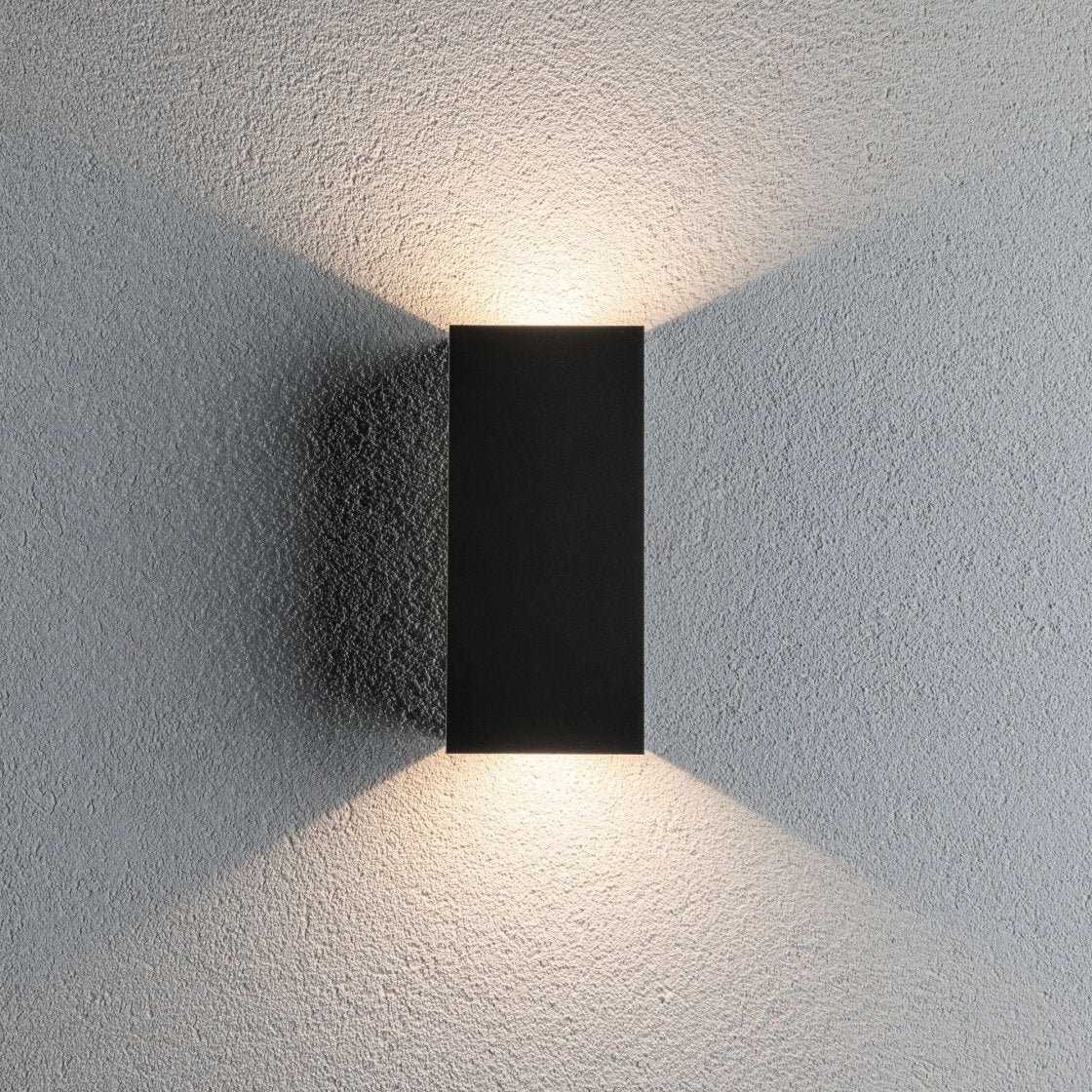 LED Außenwandleuchte Flame  IP44 eckig 102x100mm 3000K 2x5,8W 2x540lm 230V Anthrazit Aluminium - Image 4