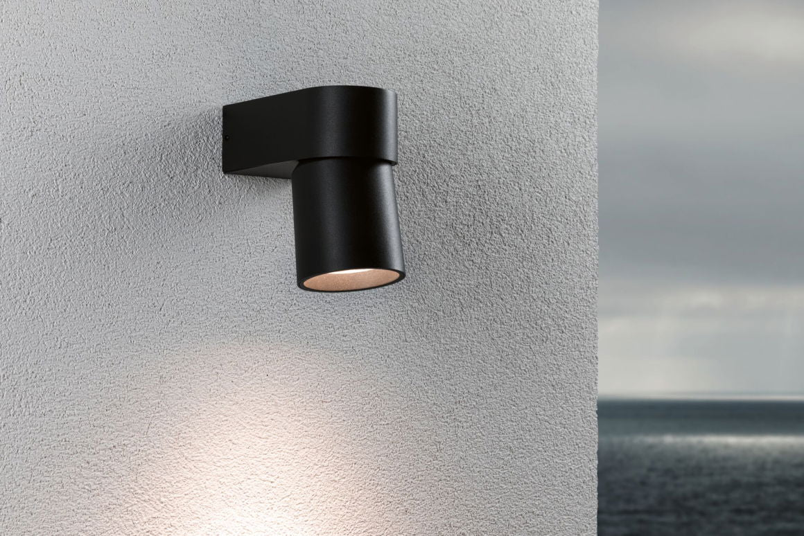 LED Außenwandleuchte Kimu IP44 zylindrisch 80mm 3000K 8W 500lm 230V 70° Anthrazit Aluminium - Image 4